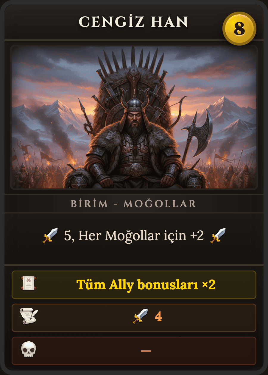 Genghis Khan - Mongol Conqueror Card